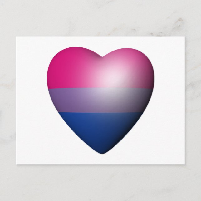 BISEXUELLT PRIDE HEART -.png Vykort (Framsida)