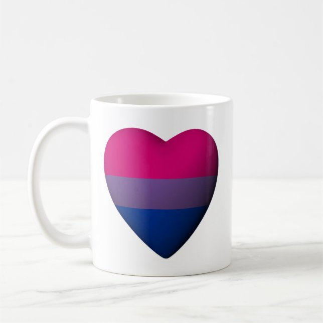 BISEXUELLT PRIDE HJÄRTA -.png Kaffemugg (Vänster)