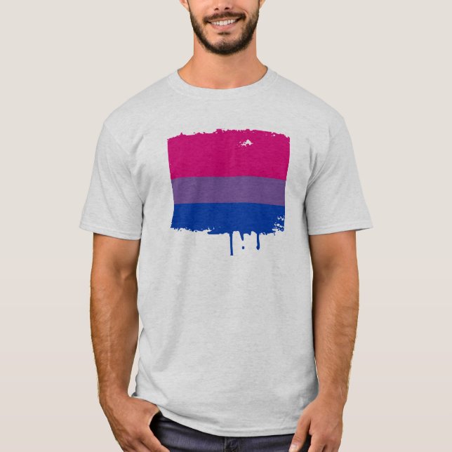 BISEXUELLT STOLTHETSRÄNDER DESIGN TEE (Framsida)