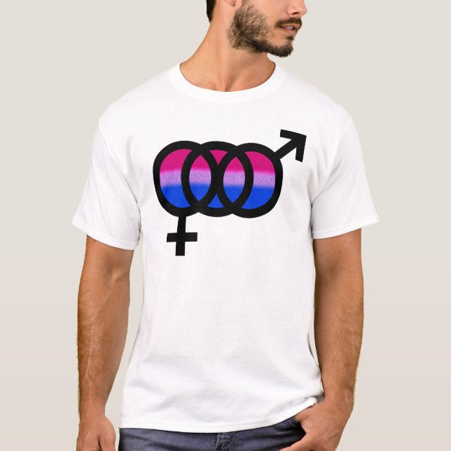 Bisexuellt symbol tee shirt (Framsida)