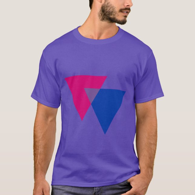 BISEXUELLT TRIANGELSYMBOL T-SHIRT (Framsida)