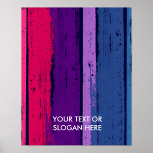 BISEXUUELLT PRIDE BLÄCK PUB POSTER