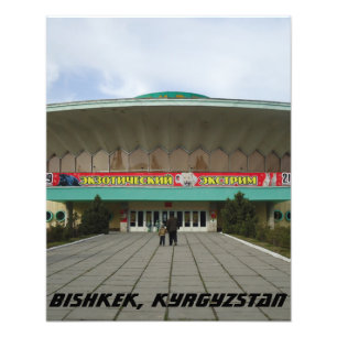 Bishkek Circus - Sovjetunionen Stil - Kirgizistan Fototryck