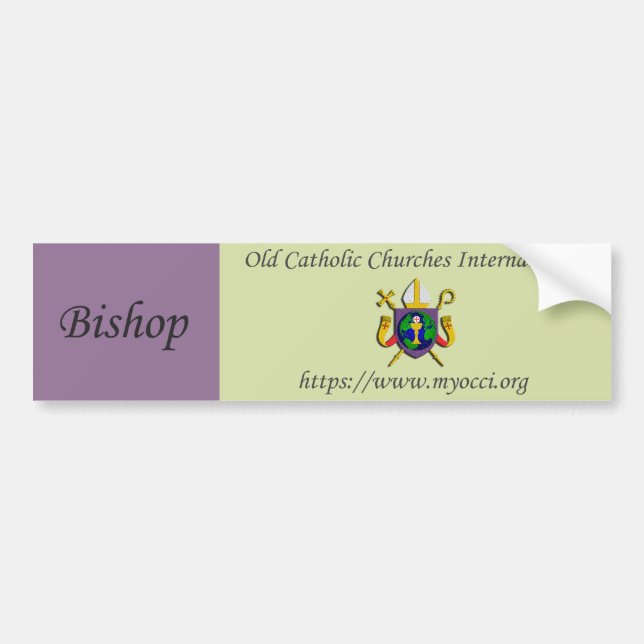 Bishop Bumper Sticker Bildekal (Framsidan)