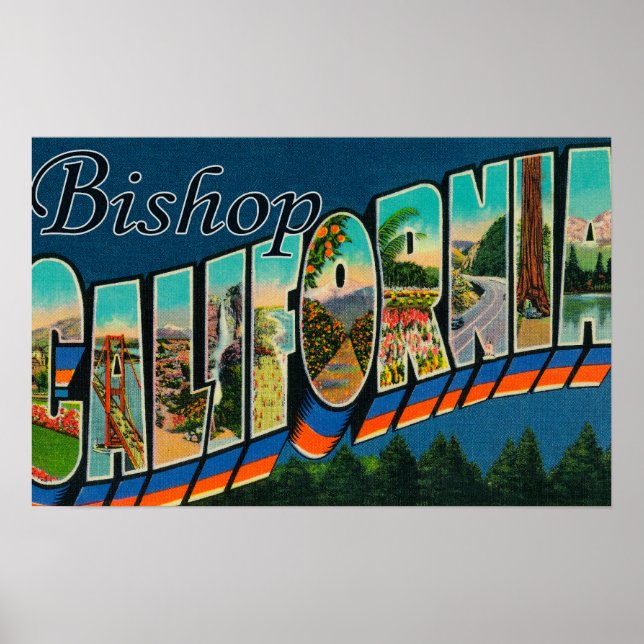 Bishop, California - Large Letter Scenes Poster (Framsidan)