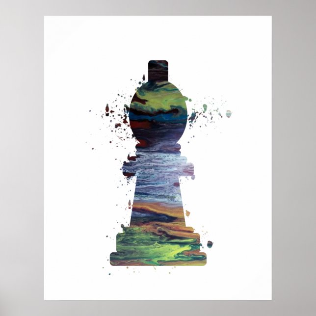 Bishop - Chess - Art Poster (Framsidan)
