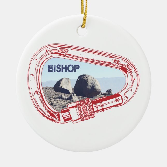 Bishop Climate Carabiner Julgransprydnad Keramik (Framsidan)