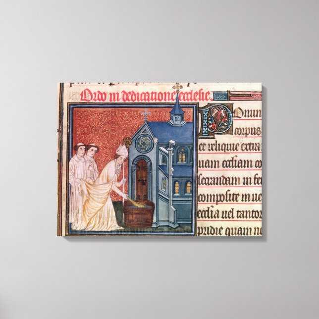 Bishop Consecating a Church Canvastryck (Framsida)