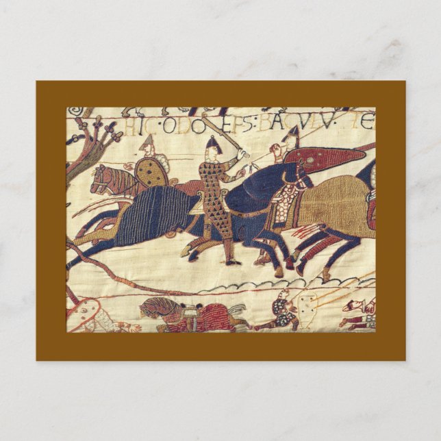 Bishop Odo rallying Duke William' armé Vykort (Framsida)