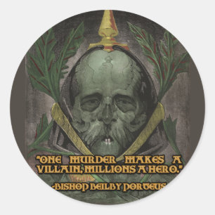 Bishop Porteus-citat på Heroes and Villains Runt Klistermärke