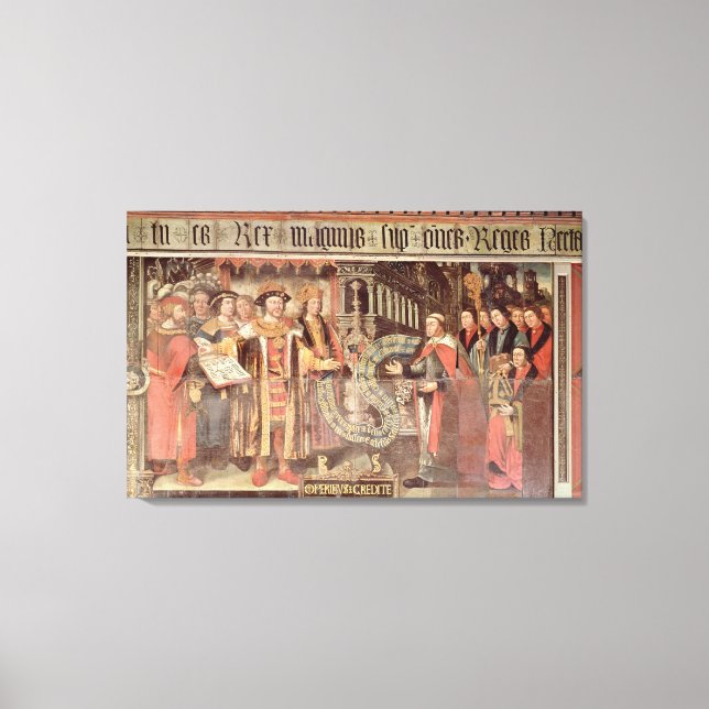 Bishop Robert Sherburne med Henry VIII Canvastryck (Framsida)