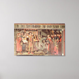 Bishop Robert Sherburne med Henry VIII Canvastryck