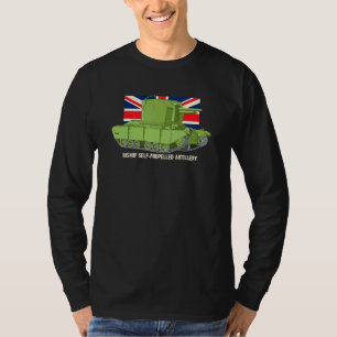 Bishop Self-Propelling Artillery Ww2 Diagram Briti T Shirt
