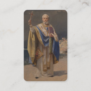 BISHOP ST. NICHOLAS OF MYRA PRAYER HELIGA CARDS VISITKORT