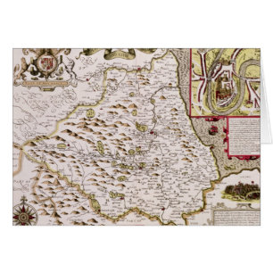 Bishopricken och staden av Durham Hälsningskort