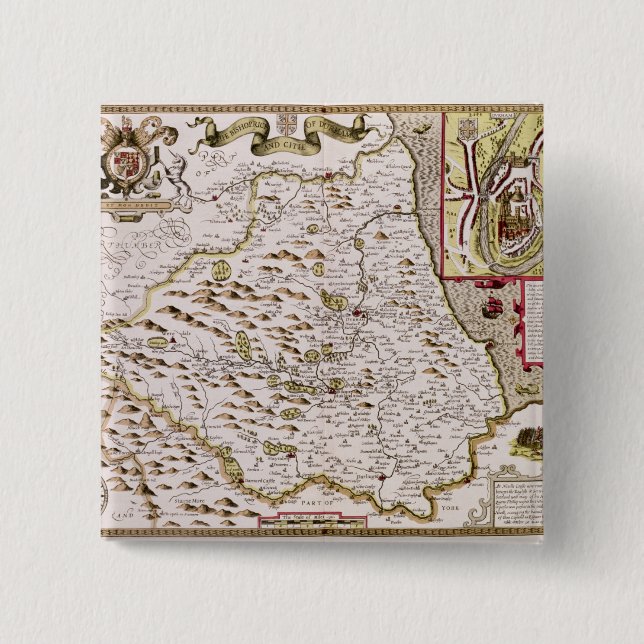 Bishopricken och staden av Durham Knapp (Framsida)