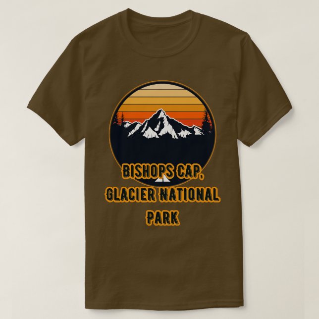 Bishops Cap Glacier nationalpark T Shirt (Design framsida)