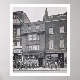 Bishopsgate från "historiska London byggnader vid Poster