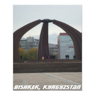 Bisjkek Victory Square - Kirgizistan, Kirgizia Fototryck