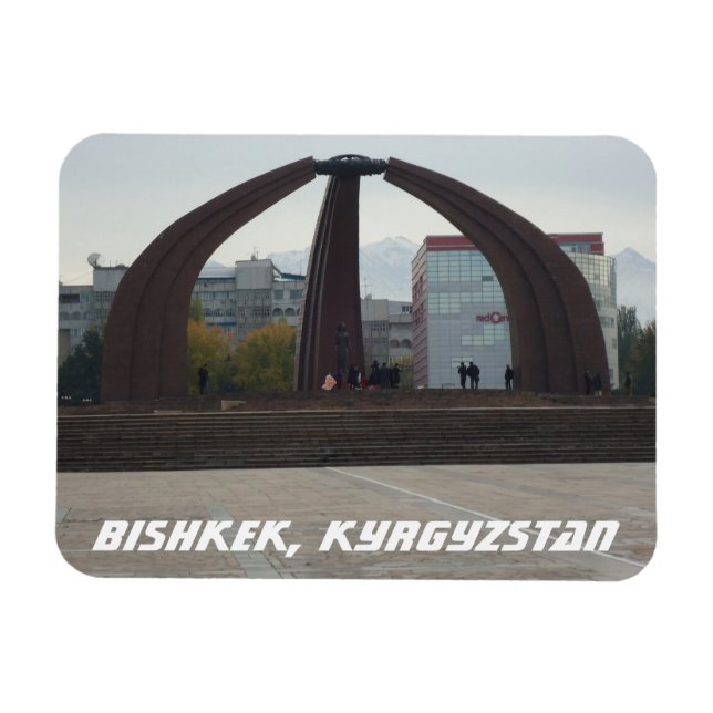 Bisjkek Victory Square - Kirgizistan Magnet (Horisontell)