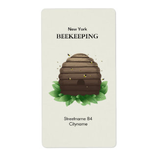 Biskål och bin på gröna blad fraktsedel