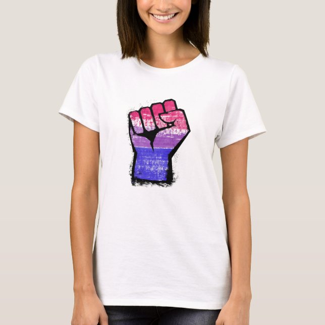 Biskön protestnäve t shirt (Framsida)