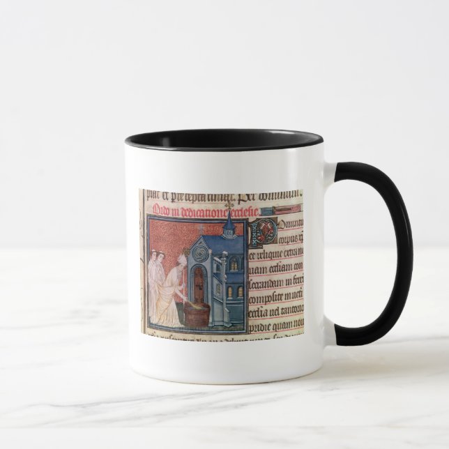 Biskop som inviger en kyrka mugg (Höger)