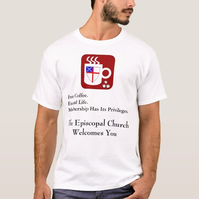 Biskops- kaffe t-shirt (Framsida)