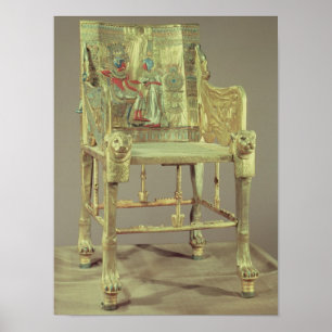 Biskopsstolen av Tutankhamun det nya kungariket Poster