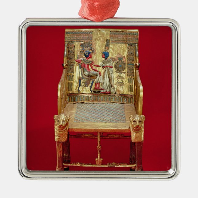 Biskopsstolen, från graven av Tutankhamun Julgransprydnad Metall (Framsidan)