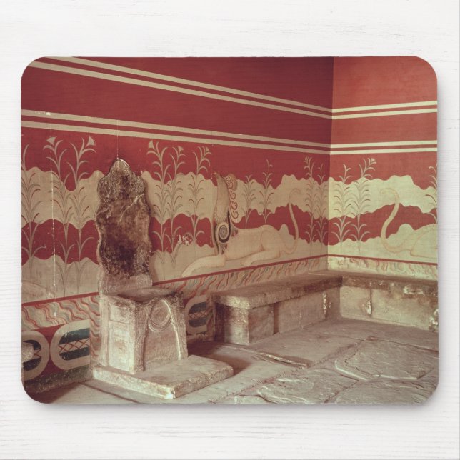 Biskopsstolrummet av Minos, 1500-1400 BC Musmatta (Framsidan)