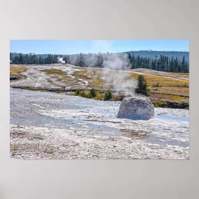 Biskupressgejsern, Yellowstone nationalpark Poster (Framsidan)