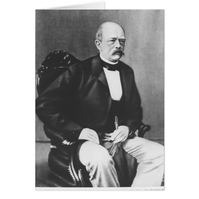 Bismarck 1870 före förklaringen från Krig Hälsningskort (Framsidan)