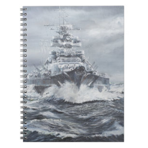 Bismarck av Grönlandkusten 1900hrs 23rdMay Anteckningsbok Med Spiral