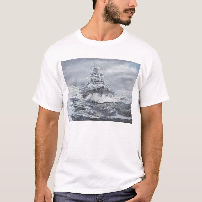 Bismarck av Grönlandkusten 1900hrs 23rdMay T Shirt (Framsida)