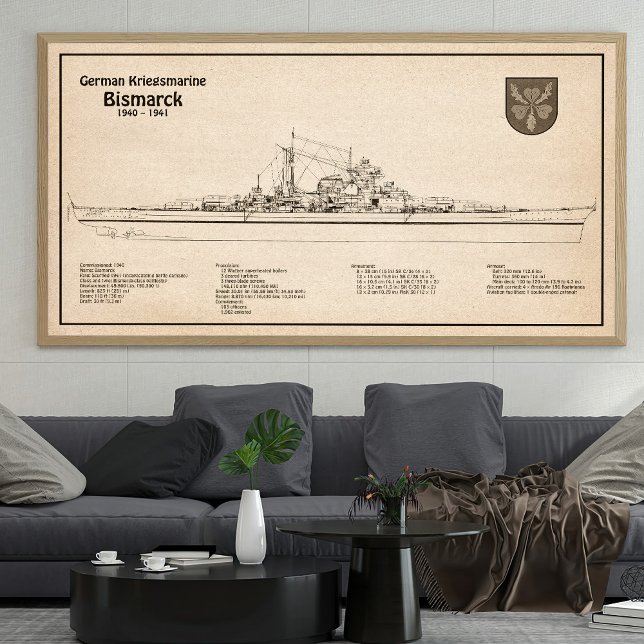 Bismarck - Battleshöftplan SD Poster (Skapare uppladdad)