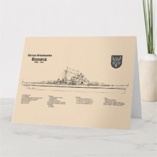 Bismarck - Battleshöftplan SD Tack Kort