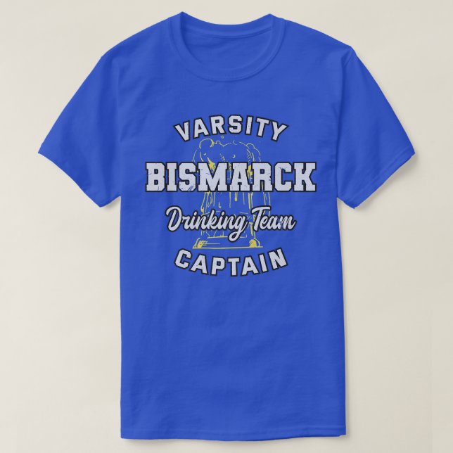 Bismarck Drinking Team kapten North Dakota Beer L. T Shirt (Design framsida)
