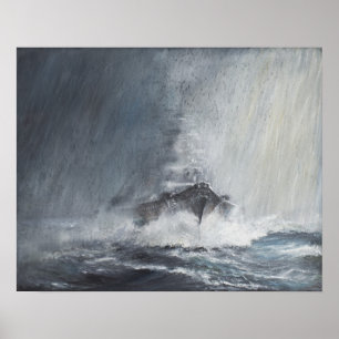 Bismarck genom regngardiner poster