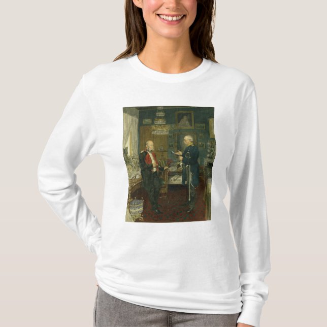Bismarck med kejsaren Wilhelm mig T Shirt (Framsida)