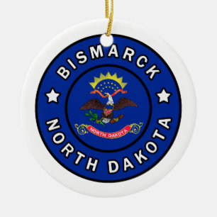 Bismarck North Dakota Julgransprydnad Keramik