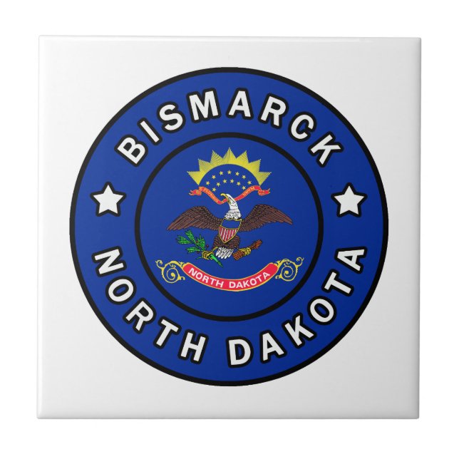 Bismarck North Dakota Kakelplatta (Framsidan)