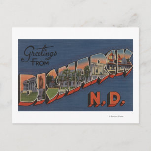 Bismarck, North Dakota - Large Brev Scenes Vykort