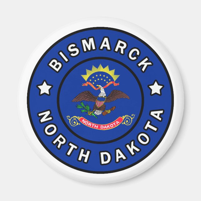 Bismarck North Dakota Magnet (Framsidan)