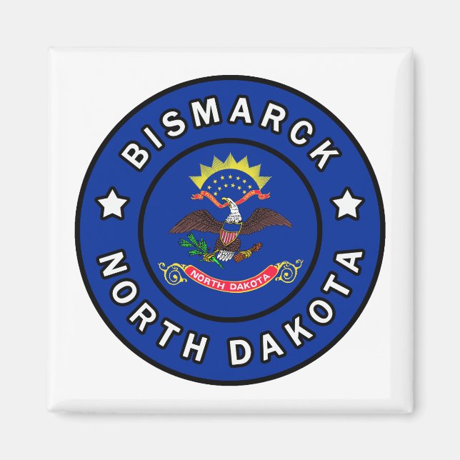 Bismarck North Dakota Magnet (Framsidan)