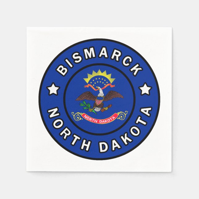 Bismarck North Dakota Pappersservett (Framsidan)