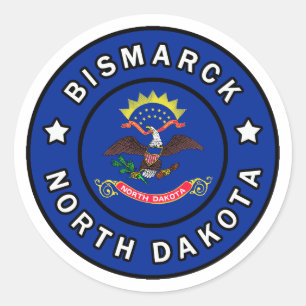 Bismarck North Dakota Runt Klistermärke