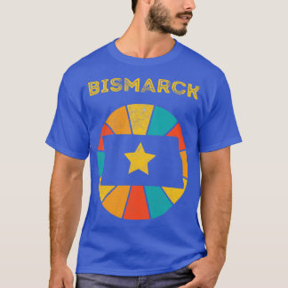 Bismarck North Dakota Vintage Distress Souvenir T Shirt