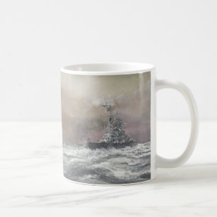 Bismarck signalerar den Prinz Eugen 0959hrs 24th Kaffemugg