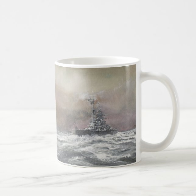 Bismarck signalerar den Prinz Eugen 0959hrs 24th Kaffemugg (Höger)